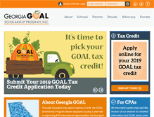 Tablet Screenshot of goalscholarship.org